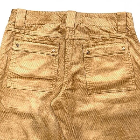 Elie Tahari Tan Sheen Corduroy Cargo Pants Sz 6 Gorpcore Utiility Fall Autumn - Picture 12 of 14